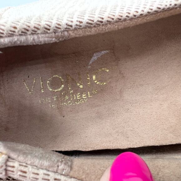 Vionic Orthaheel Alda Womens 10 Beige Saddle Lizard Print Leather Loafers Tan - Picture 6 of 11